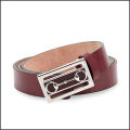 elegant PU belts wine red waist belts for ladies